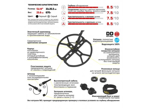 Катушка NEL Storm для Minelab X-Terra ALL (Частота 7,5 kHz)