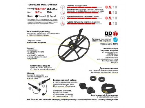 Катушка NEL Thunder для Minelab X-Terra ALL (Частота 18,75 kHz)